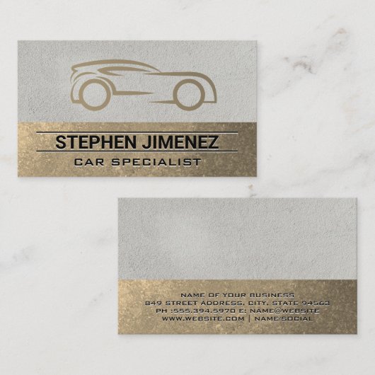 Modern gestyltes Auto-Logo Visitenkarte (Vorne/Hinten)
