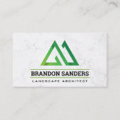 Modern gestyltes grünes Logo Visitenkarte (Vorderseite)