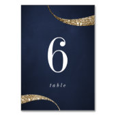 Modern gewachsene Streifen aus Glitzer Tischnummer (Vorderseite)