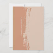 Modern gewagte Save the Date Terrakotta-Erdhochzei (Rückseite)