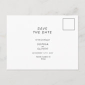 Modern gewagte Typografie Save the Date Postkarte (Rückseite)
