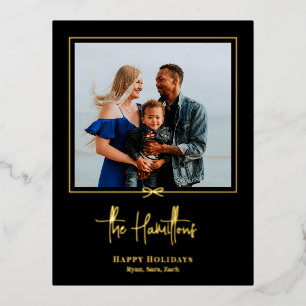 Modern Gift Foil Holiday Postcard Weihnachtskarte Folien Feiertagspostkarte