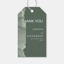 Modern Gift Tags Watercolor Wedding. Geschenkanhänger