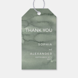 Modern Gift Tags Watercolor Wedding. Geschenkanhänger