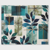 Modern Gift Wrap | Elegant Botanical Design Geschenkpapier (Flach)