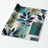 Modern Gift Wrap | Elegant Botanical Design Geschenkpapier (Ungerollt)