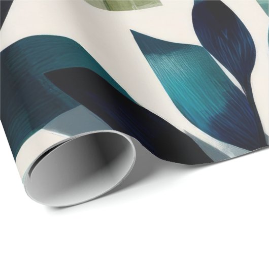 Modern Gift Wrap | Elegant Botanical Design Geschenkpapier (Rolleneckpunkt)