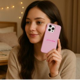 Modern Gimme Kiss | Typography Pink Text iPhone 15 Pro Hülle