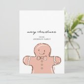 Modern Ginger Brot Man Mery Weihnachten (Stehend Vorderseite)