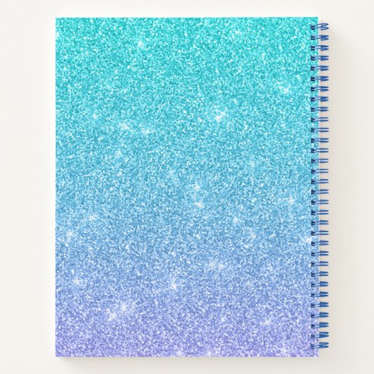 Modern Girl Glitzer Sketchbook Notebook Notizblock (Rückseite)