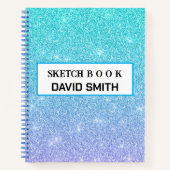 Modern Girl Glitzer Sketchbook Notebook Notizblock (Vorderseite)