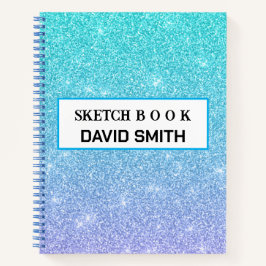 Modern Girl Glitzer Sketchbook Notebook Notizblock
