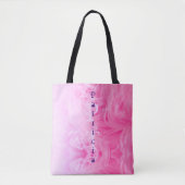 Modern Girl Hot Pink Lila Name Monogram Tasche (Vorderseite)