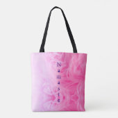 Modern Girl Hot Pink Lila Name Monogram Tasche (Rückseite)