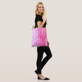 Modern Girl Hot Pink Lila Name Monogram Tasche (Am Model)