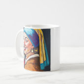 Modern Girl w/ a Pearl Earring - Vermeer Inspired Kaffeetasse (Vorderseite Links)