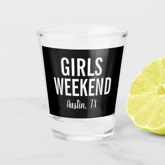 Modern Girls Weekend Shot Glass Schnapsglas (Vorderseite)