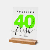 Modern Girly Bright Green 40 und Fresh Acrylschild (Winkel)