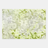 Modern Girly Chic Niedlich Kiwi Floral Glitzer Mus Geschenkpapier Set (Vorderseite 3)