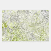 Modern Girly Chic Niedlich Kiwi Floral Glitzer Mus Geschenkpapier Set (Vorderseite 2)