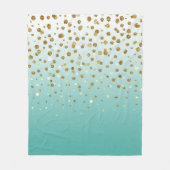 Modern Girly Gold Glitzer confetti Fleecedecke (Vorderseite)