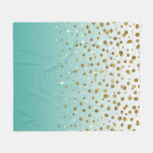 Modern Girly Gold Glitzer confetti Fleecedecke (Vorderseite (Horizontal))
