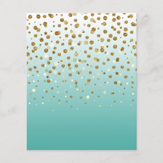 Modern Girly Gold Glitzer confetti Flyer (Vorne)