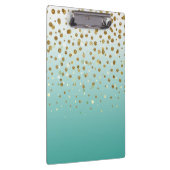 Modern Girly Gold Glitzer confetti Klemmbrett (Rechts)