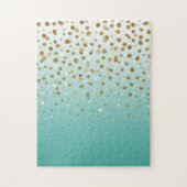 Modern Girly Gold Glitzer confetti Puzzle (Vertikal)