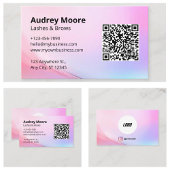 Modern Girly Lashes Brows Lash Tech Visitenkarte