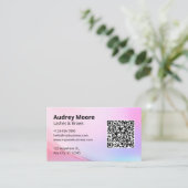 Modern Girly Lashes Brows Lash Tech Visitenkarte (Stehend Vorderseite)