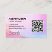 Modern Girly Lashes Brows Lash Tech Visitenkarte (Vorderseite)