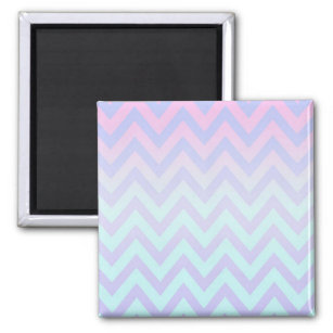 Modern Girly Ombre Zigzag Zickzack Muster Magnet