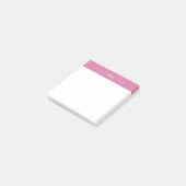 Modern Girly Pink Monogram Initialen Post-it Klebezettel (angewinkelt)