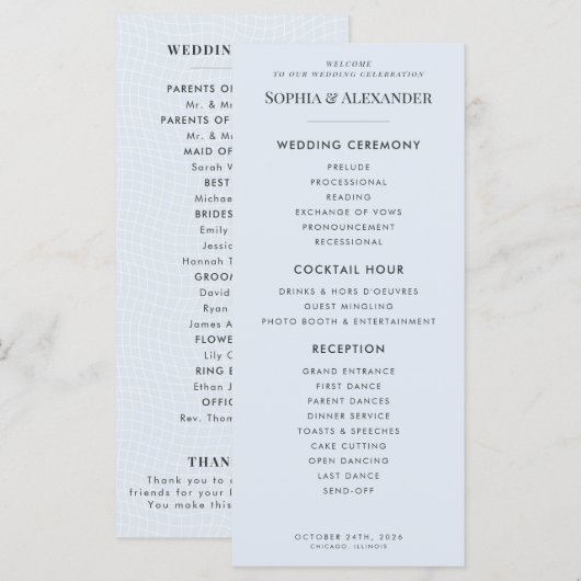 Modern Glacial Blue & Warped Grid Programm (Vorne/Hinten)