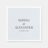 Modern Glacial Blue & Warped Grid Serviette (Vorderseite)