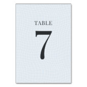 Modern Glacial Blue & Warped Grid Tischnummer (Vorderseite)