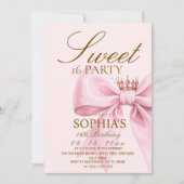 Modern Glam Blush Pink Sweet 16 Party Einladung (Vorderseite)