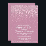 Modern Glam Confetti Sweet 16 Geburtstag Einladung<br><div class="desc">Feiern Sie stilvoll mit diesen trendigen Geburtstagsfeiern. Dieses Design lässt sich leicht mit Ihrer speziellen Veranstaltungssprache personalisieren und Ihre Gäste werden begeistert sein,  wenn sie diese fantastischen Einladungen erhalten.</div>
