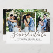 Modern Glam Foto Collage Save The Date (Vorne/Hinten)