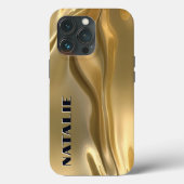 Modern Glam Gold Foil Monogram Case-Mate iPhone Hülle (Rückseite)