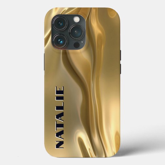Modern Glam Gold Foil Monogram Case-Mate iPhone Hülle (Rückseite)