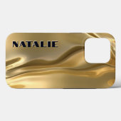 Modern Glam Gold Foil Monogram Case-Mate iPhone Hülle (Rückseite (Horizontal))