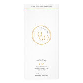 Modern Glam Gold Spa Beauty Salon Menu Price List Werbekarte (Hinten)