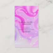 Modern Glam Iridescent Sparkle Candle Care Visitenkarte (Rückseite)