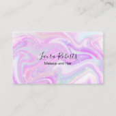Modern Glam Iridescent Sparkle Holographic Pink Visitenkarte (Vorderseite)