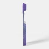 Modern Glam Lila Glittery Kiss Lipstick Impressum iPhone Hülle (Linke Seite)