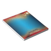 Modern Glam Red Blue Gold Glitzer Hair & Makeup Notizblock (angewinkelt)