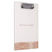 Modern Glam Rose Gold Sequel Black Klemmbrett (Rechts)