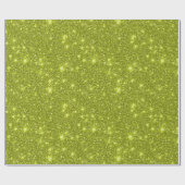 Modern Glam Shimmer Sparkle Gelb Grün Glitzer Geschenkpapier (Flach)